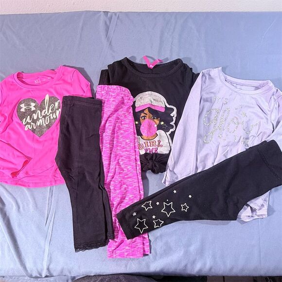 No brand Other - 3 Sets Girls' 24 months/ 2T Pink and Purple Outfit Bundle